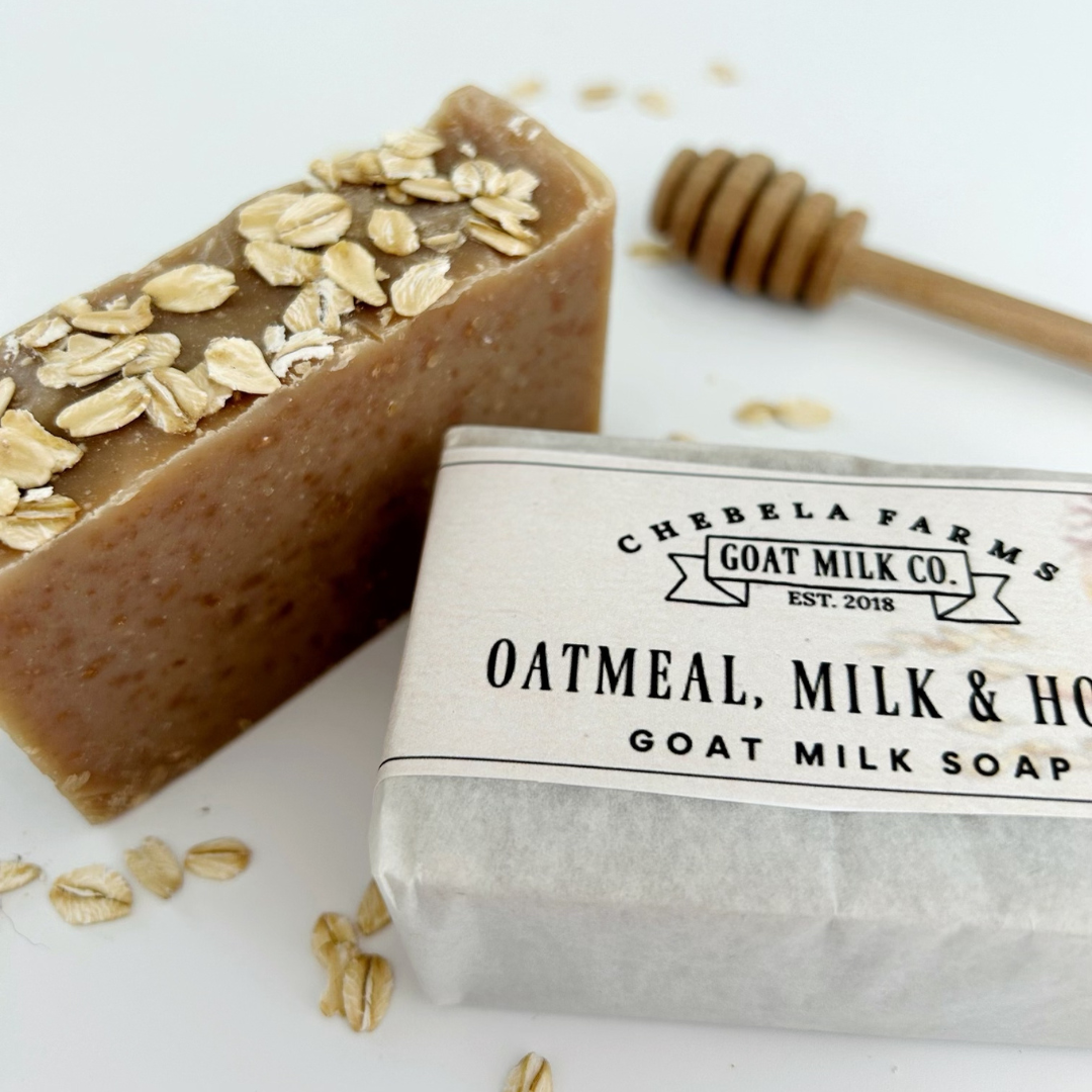Honey Oatmeal Goat Milk Soap (Scented) - Faith Farms Goat Milk Soap